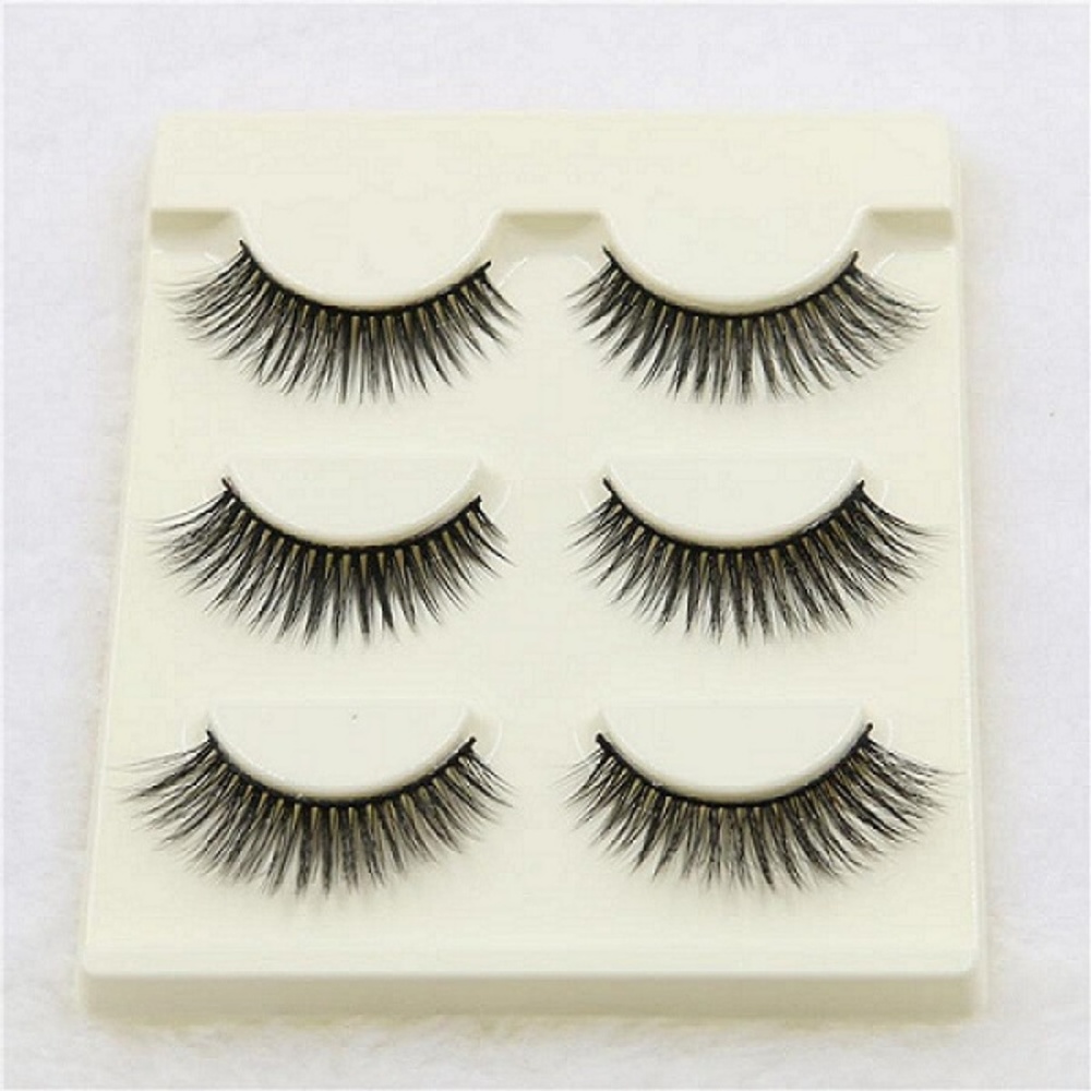 New 4 Set Luxury Natural 3D Eyelash Long Glam + 4 - Picture 5 of 7